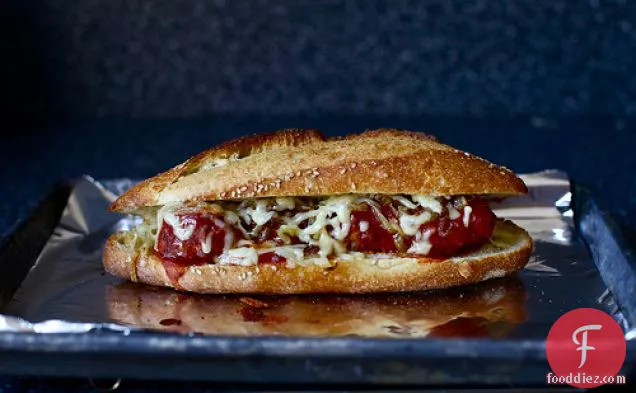 Meatball Subs With Caramelized Onions