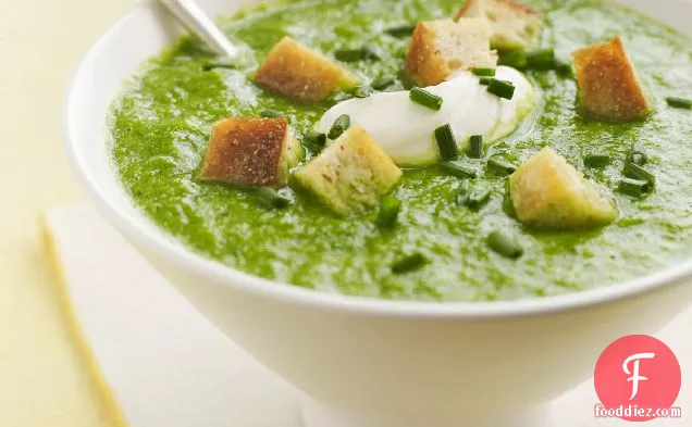 Broccolini-spring Onion Soup Recipe