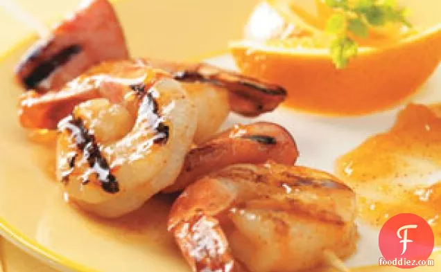 Grilled Shrimp with Apricot Sauce for 2