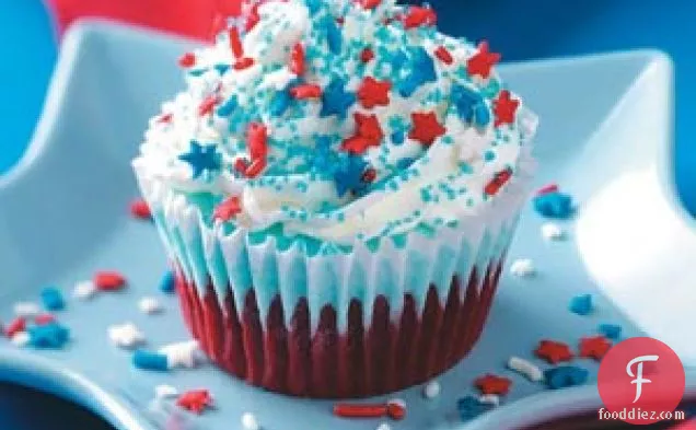 Patriotic Ice Cream Cupcakes