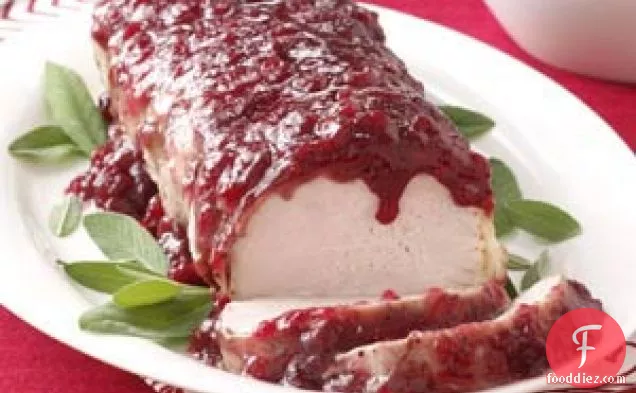Savory Cranberry-Glazed Pork Roast