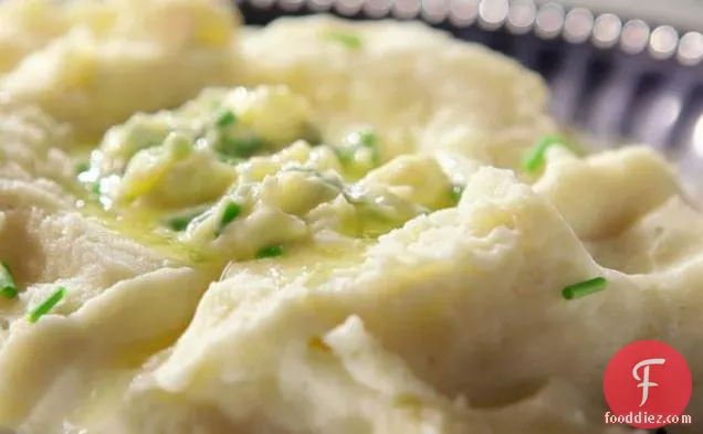 Horseradish Mashed Potatoes with Chive Butter