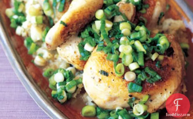 Braised Chicken With Scallion Purée