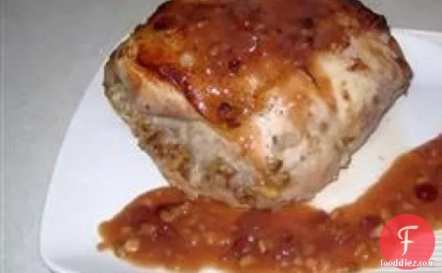 Stuffed Pork Chops with Cranberries