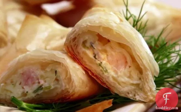 Shrimp and Cream Cheese Phyllo Triangles