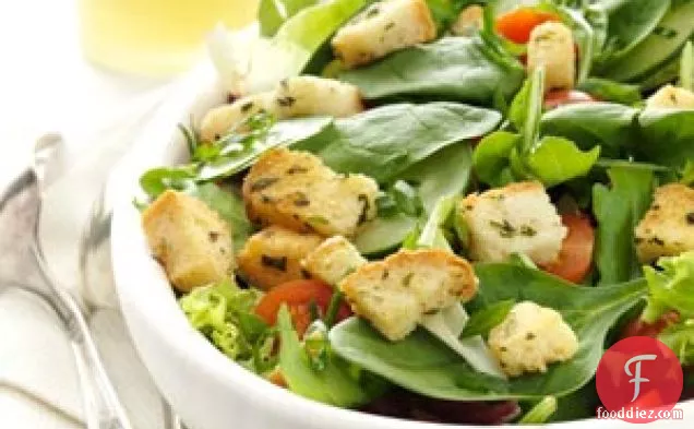 Greens with Homemade Croutons