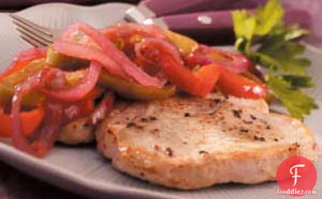 Pork with Sweet Pepper Relish
