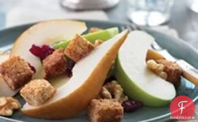 Fall Harvest Fruit Salad with Whole Grain Croutons