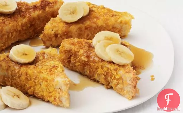 Cornflake-Crusted French Toast With Bananas