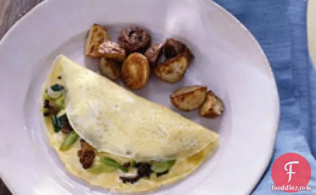 Morel And Scallion Omelet