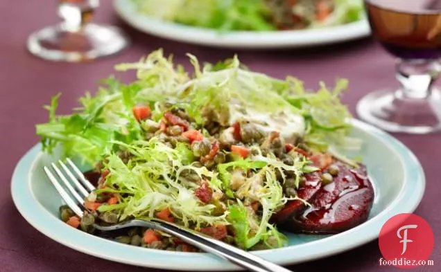 Warm Lentil Salad with Roasted Beets and Goat Cheese