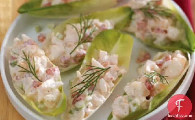 एंडिव पर झींगा सलाद