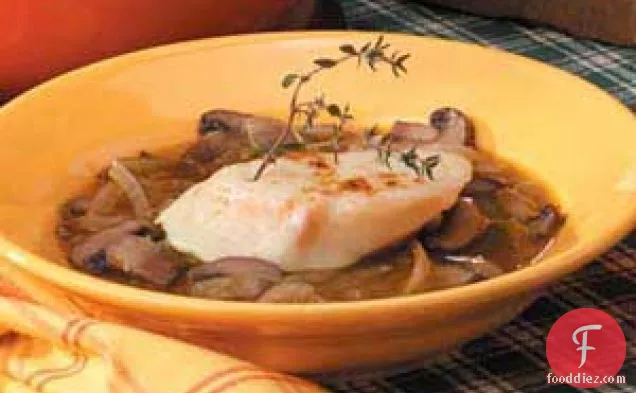 पोर्टोबेलो मशरूम प्याज का सूप