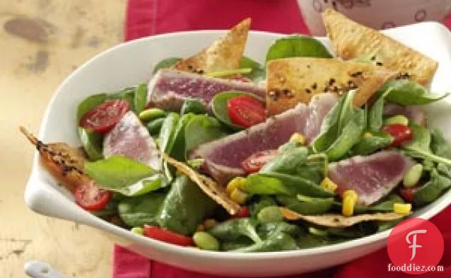 Dee's Grilled Tuna with Greens