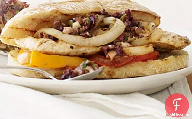 Grilled Chicken, Tomato and Onion Sandwiches