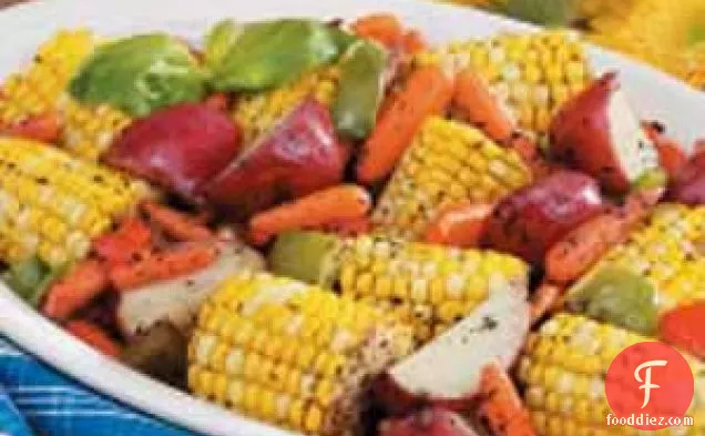 प्याज-तुलसी की भुनी हुई सब्जियाँ