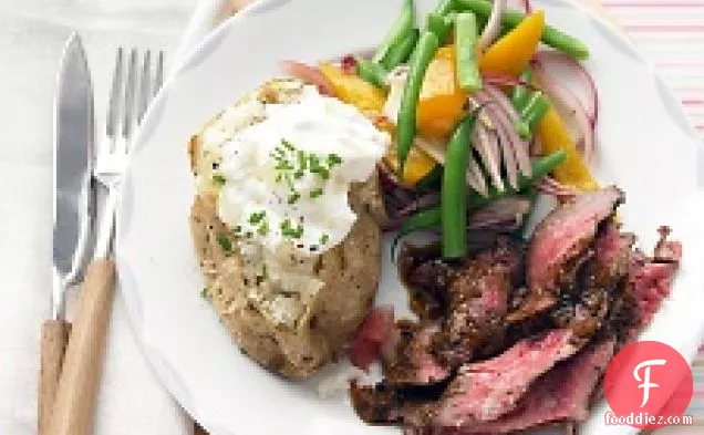 Baked Potatoes With Onion Sour Cream