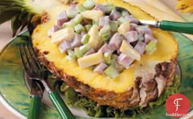Ham Salad Pineapple Boats