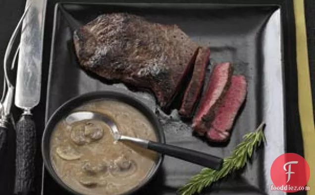 Sirloin Steak with Rich Mushroom Gravy