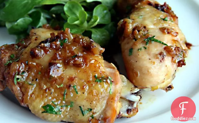 Roast Chicken With Caramelized Shallots