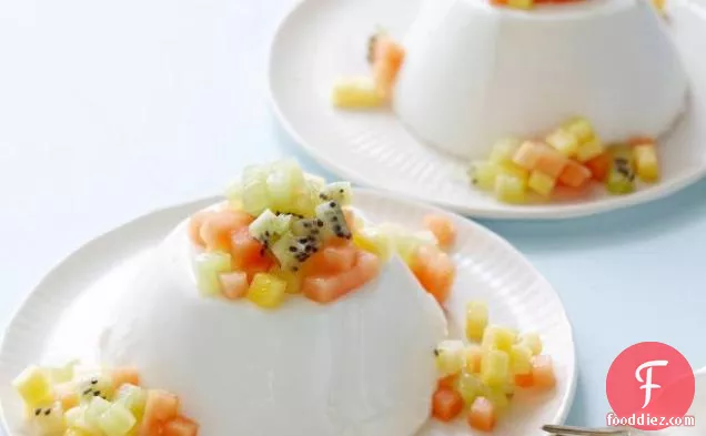 Coconut Panna Cotta with Tropical Fruit