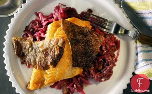 Crispy Skin Arctic Char with Butter-Braised Cabbage