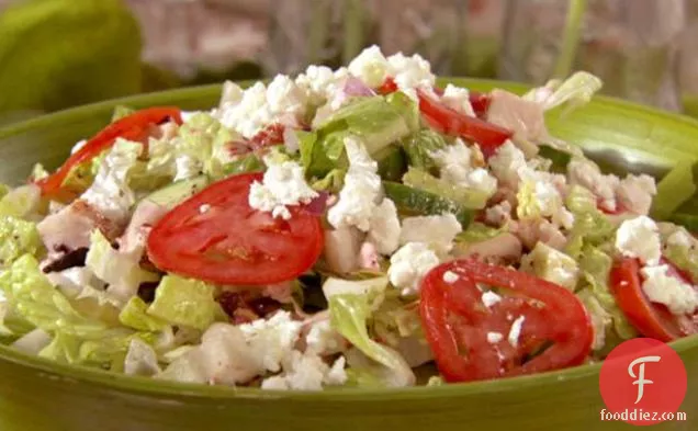 Chicken Chopped Mediterranean Salad with Feta Vinaigrette