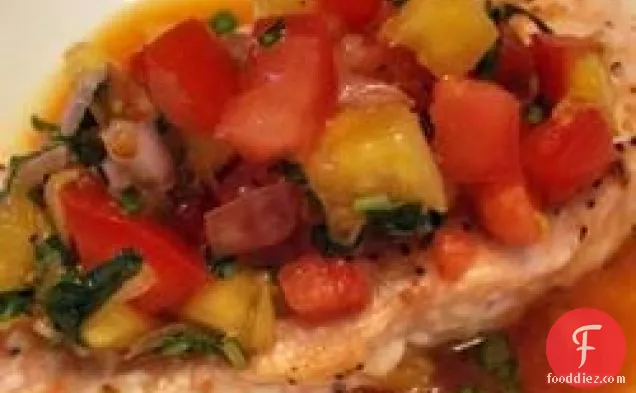 Salmon with Pineapple Tomato Salsa