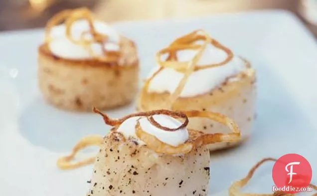Seared Scallops with Shallots and Coconut Cream