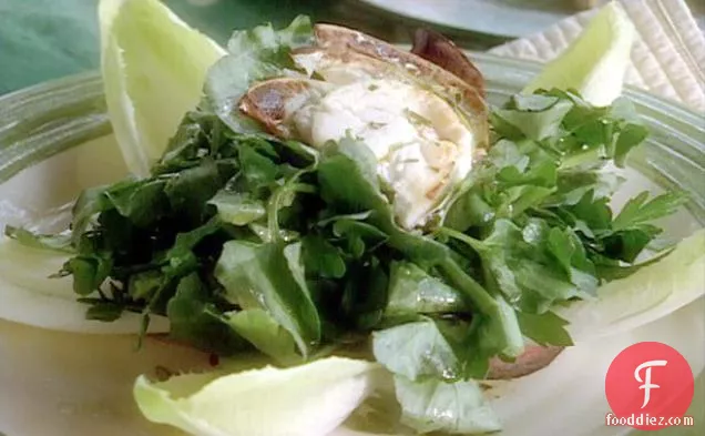 Warm Apple and Goat Cheese Salad