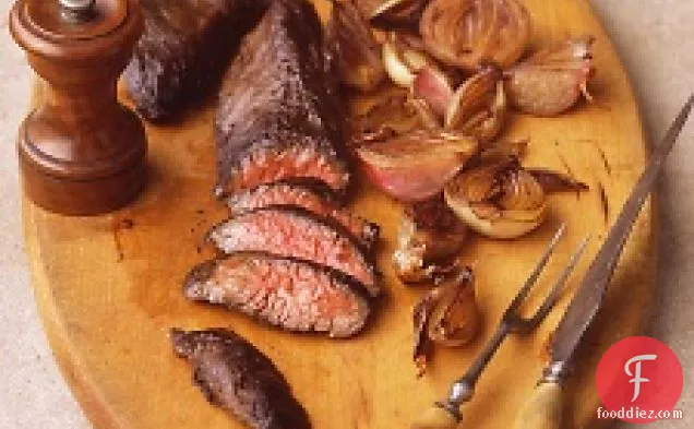 Hanger Steak With Shallots