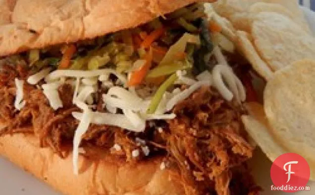 Beer and Bourbon Pulled Pork Sandwiches