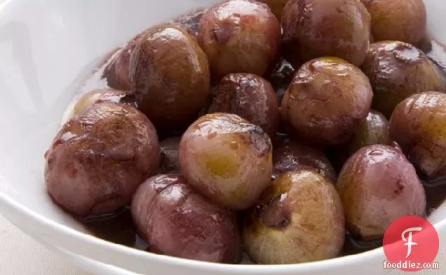 Glazed Shallots with Red Wine