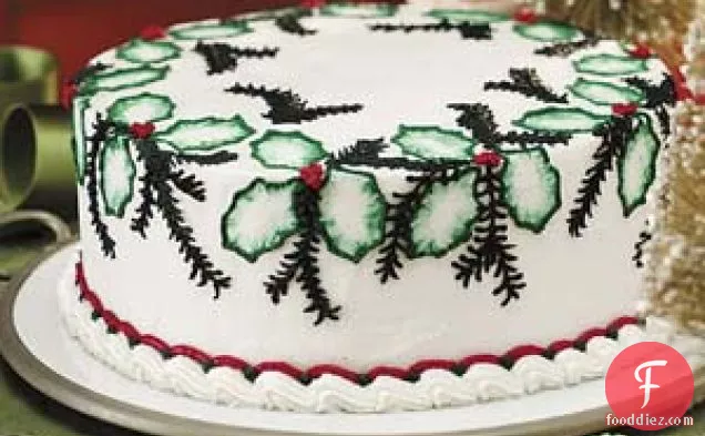 Festive Holly Cake