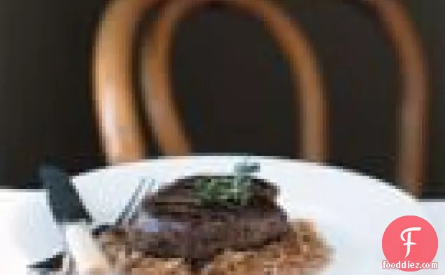 Grilled Beef Filets With Caramelized Shallots