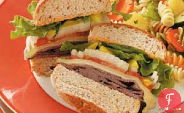 Toasted Zippy Beef Sandwiches