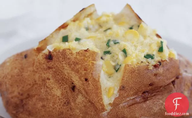 Baked Potatoes with Shallot-Corn Butter