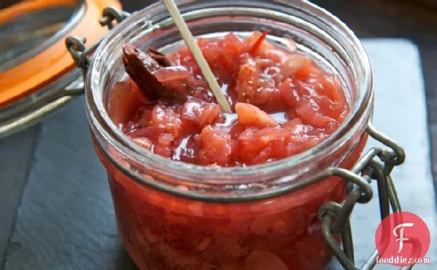 Lime, Almond And Strawberry Chutney