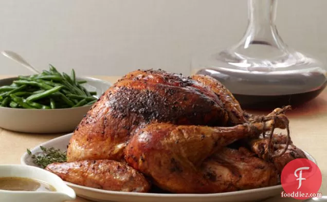 Roast Turkey with Shallot Butter and Thyme Gravy
