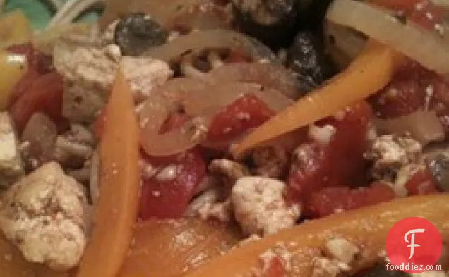 Tofu with Tomatoes and Balsamic Vinegar