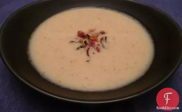 Silky Shallot Soup With Crispy Pancetta