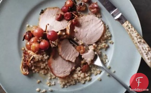 Roasted Pork Tenderloin With Grapes And Sage