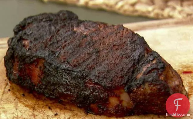 New York Strip Steak with Spicy Coffee Rub