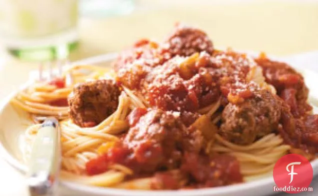 Slow-Cooked Spaghetti and Meatballs