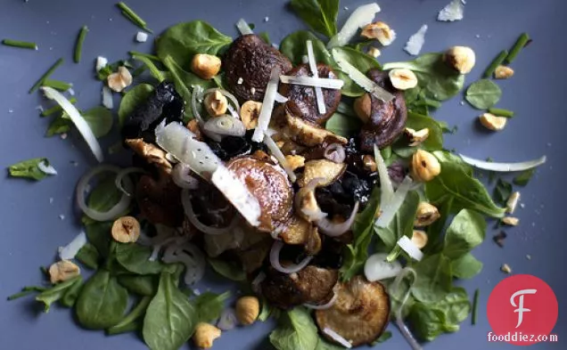 Warm Mushroom Salad With Hazelnuts