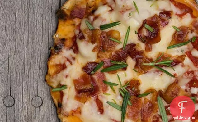 Grilled Pizza With Bacon And Rosemary