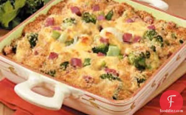 Cheesy Broccoli Cauliflower Casserole
