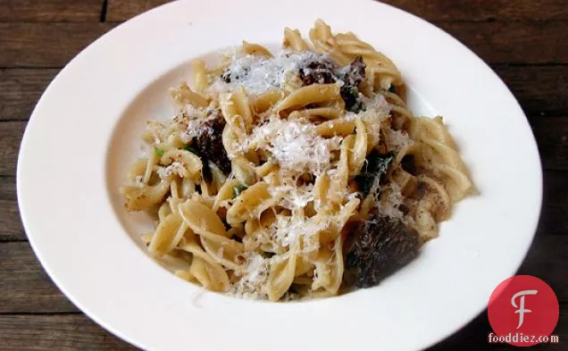 Quick Pasta With Dried Morels And Fresh Ramps