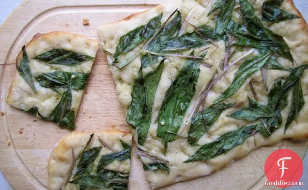 Flatbread With Ramps, Coconut Milk & Green Curry