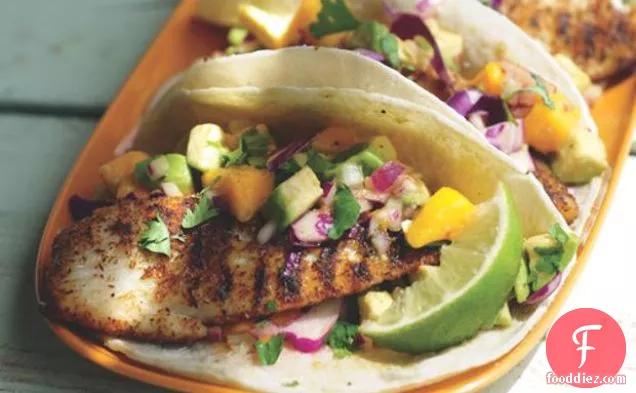 Grilled Fish Tacos With Mango Salsa